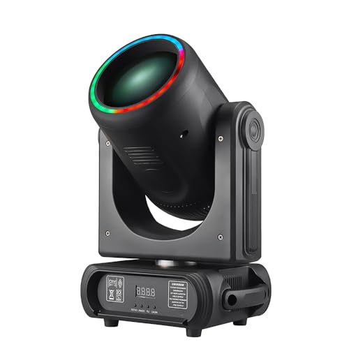 250W LED Moving Head Light Beam+Spot+18 Rotating Prisms+Focus+Frost+Rainbow Effect with LED Ring Dmx512 Stage Lighting Disco Dj