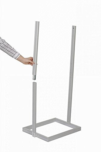 M&T Displays Metal Eco Info Board, Silver 22x28 Inches Slide-In Poster Sign Holder 1 Tier Double Sided Floor Standing Pedestal Advertising Display with Backing and Anti-Glare PET Cover - color: Silver, size: 22x28