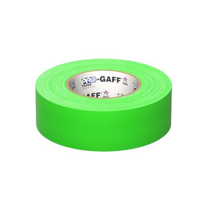 2" Width ProTapes Pro Gaff Premium Matte Cloth Gaffer's Tape With Rubber Adhesive, 50 yds Length x, Fluorescent Green (Pack of 1) - size: 2" x 50 yds (Pack of 1), style: Boom microphone stand with a telescoping boom arm