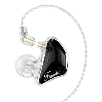 BASN Bmaster 2Pin Triple Drivers in Ear Monitor Headphones (Black) - color: Clear Black