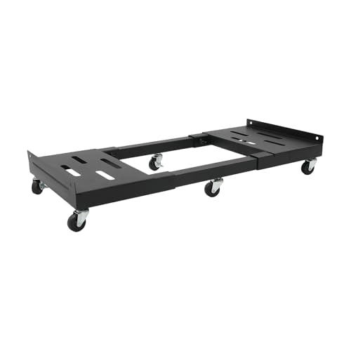 2000LBS Heavy Duty Moving Dolly with 6 Swivel Wheels, Expandable Furniture Dolly Cart Up to 43.7” Wide, Thicken Steel Frame Appliance Mover for Building Materials, Heavy Equipment, All Terrain Use