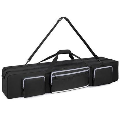 Tripod Carrying Case, 50.8" Heavy Duty Tripod Bag with Padded Divider | Light Stand Bag Dual Zipper Photo Studio Equipment Large Carrying Bag for Tripod, Monopods, Mic Stand, Tent Pole, Boom Stands - size: 50.8 x 9.4 x 9.8 IN