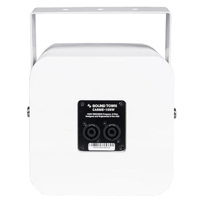 Sound Town Compact 2-Way 5" Coaxial Wall Mount Commercial Loudspeaker, White, with 5" Woofer, Birch Plywood, Speed Mounting Bracket for Bar, Church - color: White, size: 5"