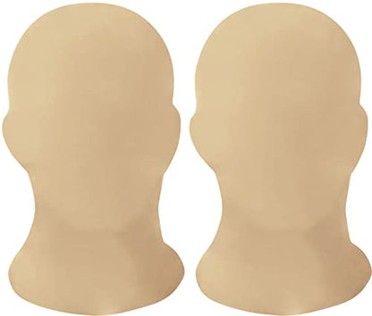 2 Pieces Full Face Mask, BW 2nd Skin Masks,Halloween Spandex Hood for Unisex Cloth - color: Skin