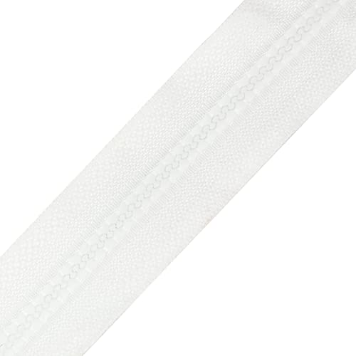 4 Pcs 24 Inch #5 Separating Jacket Zippers Plastic Molded Zippers Raincoat Coat Zippers Tailor DIY Sewing Tools for Clothes Garment Bags White