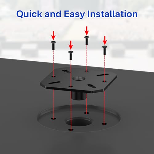 Aiweiwa Metal Speaker Mount Adapter with M20 Threading for DJ/PA Speakers Pole Adapter - 4.13"x4.13" Speaker Stand Top Hat with Screws for Easy to Install Speakers Stand Top Bracket, 1 Pack