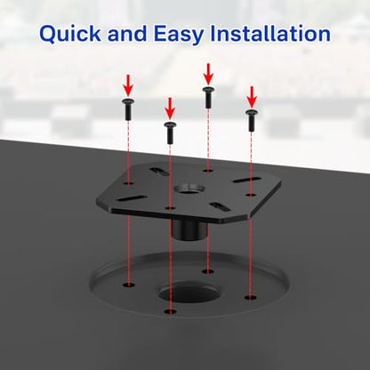 Aiweiwa Metal Speaker Mount Adapter with M20 Threading for DJ/PA Speakers Pole Adapter - 4.13"x4.13" Speaker Stand Top Hat with Screws for Easy to Install Speakers Stand Top Bracket, 1 Pack
