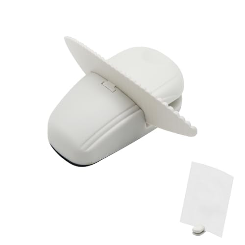 Paper Holder for Typing, White Paper Stand for Desk When Typing with Weighted Base and Clip, Compact Document Holder for Notes, Forms and Printed Patterns - color: White