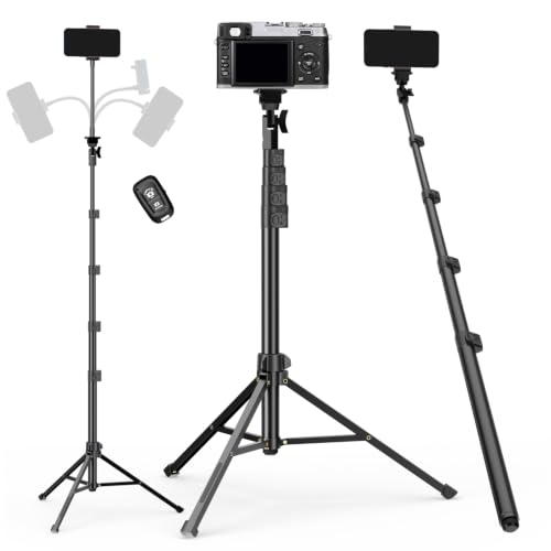 EMART 70’’ Cell Phone Tripod Stand with Remote for iPhone and Android - size: 70in