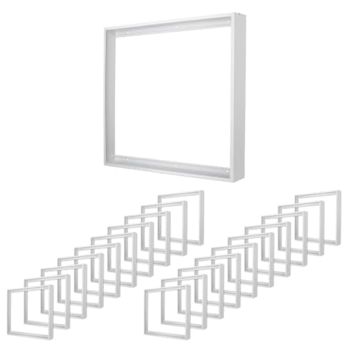20 Pcs 2x2FT Aluminum Surface Mount Kit for LED Flat Panel Light, Surface Mounting Bracket Kit, 24"x 24" Ceiling Light Frame, Good for Panel and Drop Ceiling Troffer Light Fixtures - color: 2*2, size: 20 Pack