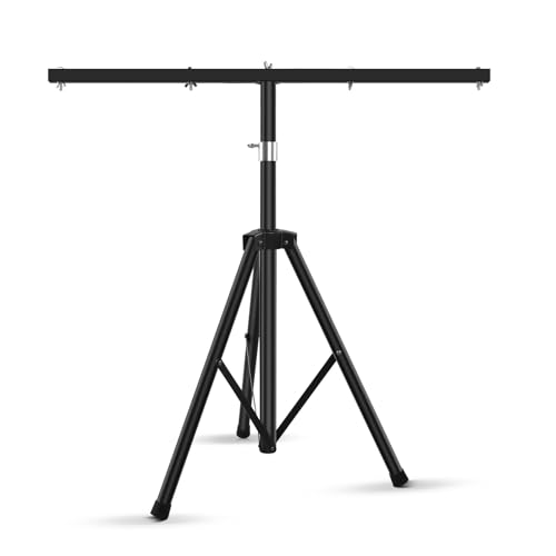 U`King DJ Light Stand for Par Lights - Adjustable Height T-Bar Light Stand, Quick Setup for Stage, DJ Parties, and Concerts