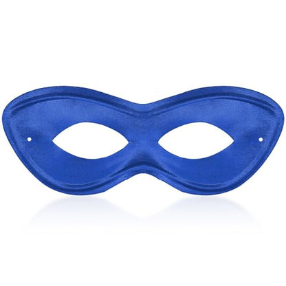 Vibrant Blue Plastic Superhero Mask (2.78" x 8 .25") 1 Pc - Ideal for Costumes & Parties - color: Blue