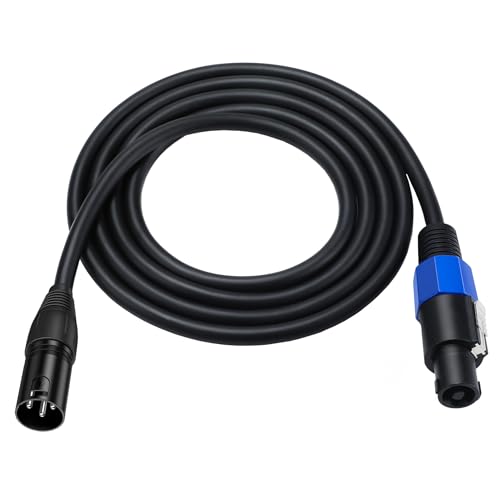 Speakon to XLR Speaker Cable - 3M/10Feet, XLR 3 Pin Male to Speakon Male Audio Adapter for DJ/PA Speaker with Twist Lock - color: Speakon to XLR male 3M/10Feet