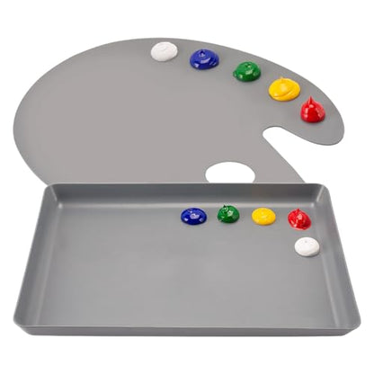 Soho Urban Artist Neutral Gray Artist Paint Palette - Small Butcher Tray Easy Clean Up Palette for Acrylics, No Stains and Paint Peels Off Once Dried - 8" x 12" x 1" - size: 12" x 8" x 1"