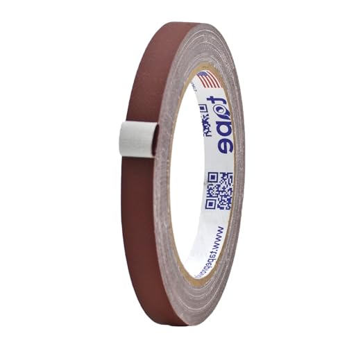 MAT Gaffer Tape Burgundy Low Gloss Finish Film, 1/2 inch x 60 Feet, Residue Free, Non Reflective, Secure Cords to Stages, Great for Concerts or Trade Shows, Weddings, & Floor Marking - color: Burgundy