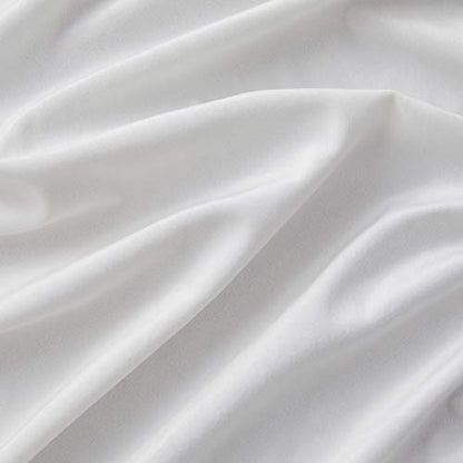 HLC.ME Lopez Faux Velvet Curtains 96 Inches - Curtains Velvet-Feel, Back Tab Rod Pocket Window Treatment Panels for Bedroom & Living Room - 54 W x 96 L per Panel, White (Pack of 2) - color: White, size: 54"W x 96"L (Pack of 2), style: Back Tab Rod Pocket