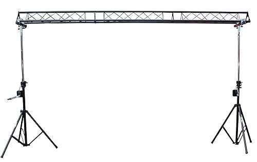 Prox T-LS35C 10-Feet Height Adjustable Portable Crank Lighting Stand System with Included 2X T-Bars Triangle Truss for 5ft 10ft 15ft Width