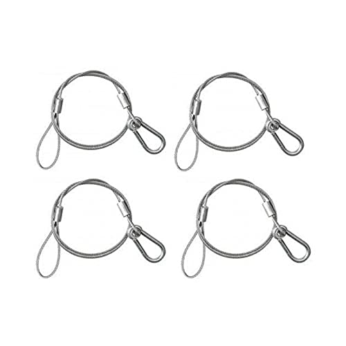 Chauvet CH-05 31 Inch Heavy Duty Stainless Steel Safety Clamp Lighting Cable Wires (4 pack) with 700 Pound Maximum Load Capacity