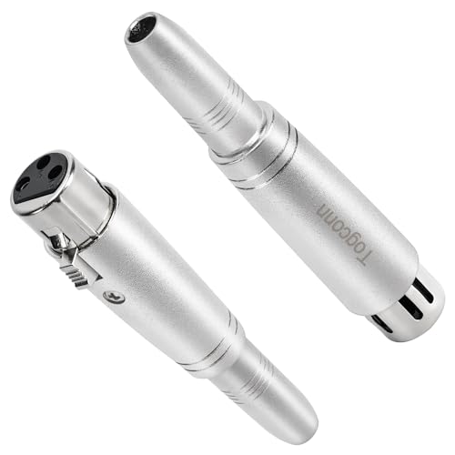 1/4" Female TRS to XLR Adapter 2 Pack - 6.35mm 1/4" TRS to XLR Connector - color: TRS 6.35mm Female to XLR Female, size: 2 Pack