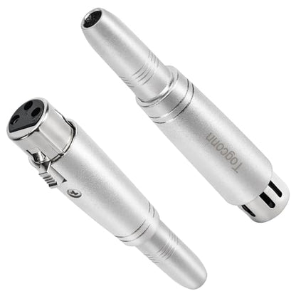 1/4" Female TRS to XLR Adapter 2 Pack - 6.35mm 1/4" TRS to XLR Connector - color: TRS 6.35mm Female to XLR Female, size: 2 Pack