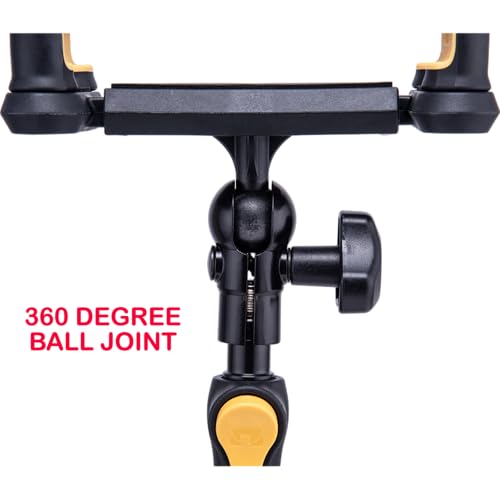 Hercules Stands DG307B-TS2 Tabletop Tablet & Smartphone Stand, 360 Degree Adjustment, One-Handed Height Adjustable, Weighted Base, Compatible with iPad & Samung Galaxy Tablet, Bundle w/ Cleaning Cloth - style: Tabletop