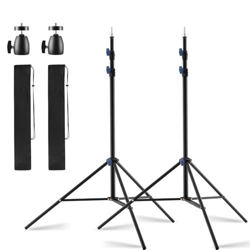 SH Light Stand Photography, 10ft/305cm Portable Photo Video Tripod Stand | Adjustable Light Stand with 360° Ball Head and 1/4" Screw for Studio, Strobe, Ring Light, Reflectors, Softbox, Camera-2 Pack - size: 10ft/305cm