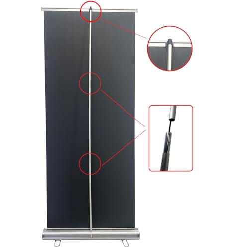 Retractable Banner Stand - 33.5"x80" STANDARD Retractable Roll Up Banner Stand with Travel Bag for Trade Shows Retail Display Corporate Events, Advertising (33.5"x80"STAND ONLY)