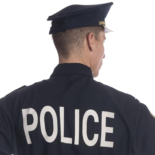 Dress Up America Police Hat for kids - Blue Cop Cap for Children - Costume Accessory - style: Police Hat - Adult, One Size Fits All