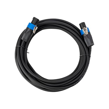 50ft 12AWG Speakon to Speakon Speaker Cable, 100% OFC Pure Copper Audio Cable [NOT CCA] Heavy Duty with Twist Lock for Church, DJ, PA System, Subwoofer & Cabinet - Single