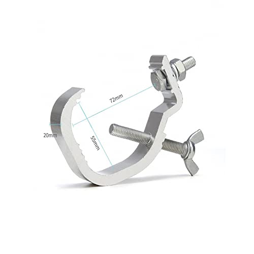 ZYAMY 3pcs Stage Light Clamp Hook Aluminum Alloy Truss C-Clamp, Heavy Duty Stage Lights Truss Clamp for DJ Lighting Par Lights Spot Lights Fit for 1.18-2 Inch OD Tube/Pipe