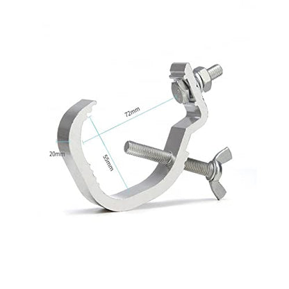 ZYAMY 3pcs Stage Light Clamp Hook Aluminum Alloy Truss C-Clamp, Heavy Duty Stage Lights Truss Clamp for DJ Lighting Par Lights Spot Lights Fit for 1.18-2 Inch OD Tube/Pipe