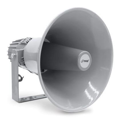 Indoor Outdoor PA Horn Speaker - 12.7 Inch 60 W Compact Loud Sound Megaphone w/ 400Hz-5KHzz Frequency, 16 Ohm, 70V/100V Transformer, Mounting Bracket Hardware, For 70V/100V Audio System - Pyle PHSP12 - style: Classic