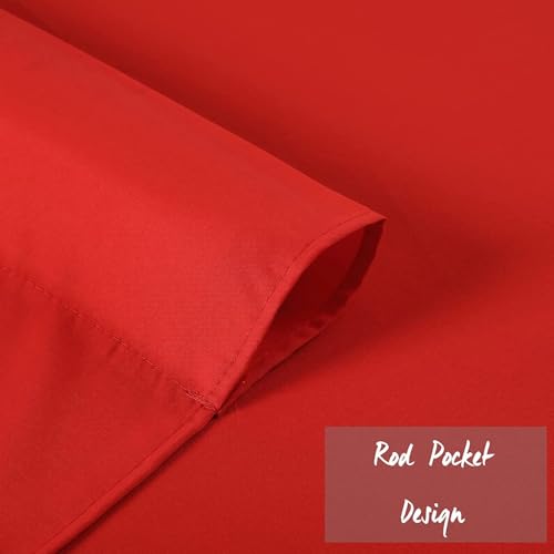 10ft x 8ft Red Backdrop Curtains Polyster Photo Drapes Party Photo Backgrounds 4 Panels 5ft x 8ft for Christmas Wedding Birthday Home Photography Background - color: Red, size: 5ft x 8ft 4 Panels