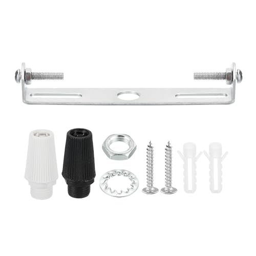 PATIKIL 100mm Ceiling Light Plate Kit, 1 Set Light Fixture Mounting Bracket Plate Steel Crossbar for Home Pendant Wall Light with Screw Washer Nut 2 Color Cap - size: 100mm