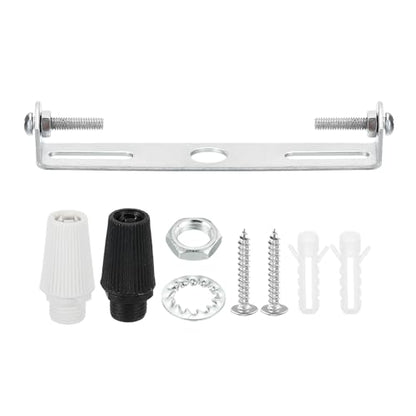 PATIKIL 100mm Ceiling Light Plate Kit, 1 Set Light Fixture Mounting Bracket Plate Steel Crossbar for Home Pendant Wall Light with Screw Washer Nut 2 Color Cap - size: 100mm