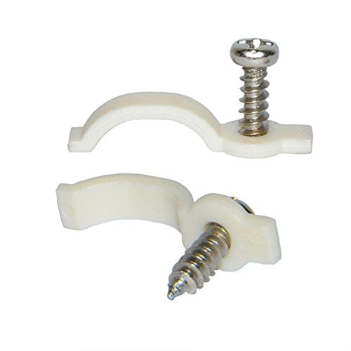 SpiritLED 100 Lots Strip Light Mounting Bracket,One Side Fixing,Screws Included (for Waterproof Strip Width 10mm(3/8") - size: Ideal for 10mm Waterproof Strip Lights
