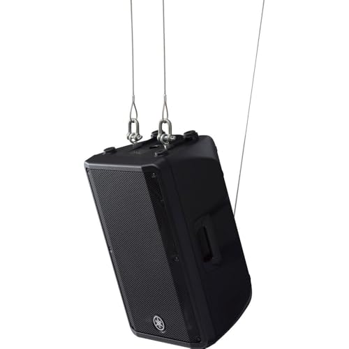 Yamaha DBR12 Pair of 12-Inch 1,000W Powered Loudspeakers Bundle — 131 dB SPL + FIR-X Tuning + D-Contour FOH/Monitor Switch for Mobile DJ, Wedding, Live Band, House of Worship