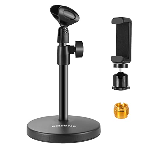 BILIONE 3 in 1 Desktop Microphone Stand, Height Adjustable Table Mic Stand - size: 101S