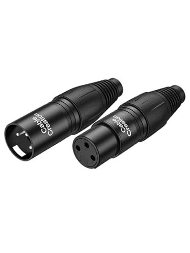 CableCreation 3Pin XLR Male*1+3Pin XLR Female*1, Mic Adaptor Connector 1Pair - size: 1 Pair