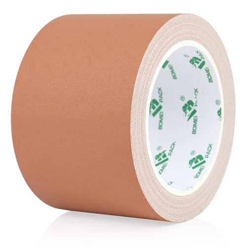 BOMEI PACK Color Gaffer Tape, Matte Non-Reflective, 3inch x 20yds No Residue Hand Tear Self-Adhesive Tape for Labeling, Cable, Stage, Photo Studio, Painters and Duct Repair, 1 Pack (Brown) - color: Brown
