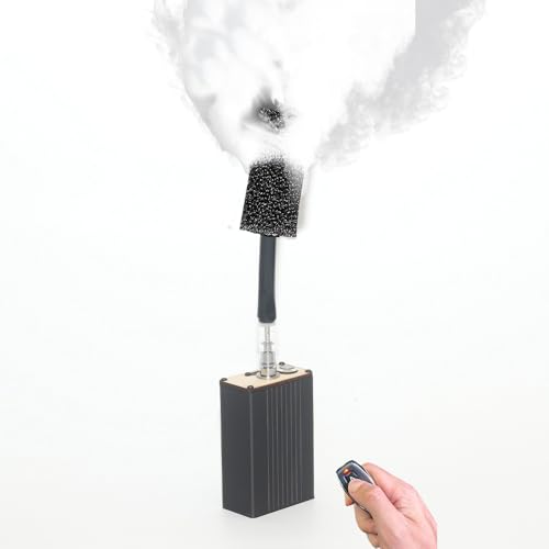Portable Mini Fog Machine Fogger Remote Control Lightweight Handheld Smoke Machine for Photography Halloween Decorations Tiktok Viral Moments for Party Video Recording Masks Magical Cosplay Gift - color: Black gift