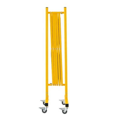 TRUNK 8ft Expandable Metal Barricade, Mobile Industrial Safety Fence | High-visibility yellow/black finish for heavy-duty outdoor & warehouse safety - size: 8 Feet New Black and Yellow-41 in(L-H)