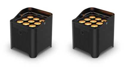 Audiosavings Bundle: (2) Chauvet DJ Freedom Par Q9 RGBA LED Wireless DMX Battery Par Can Wash Up-Light