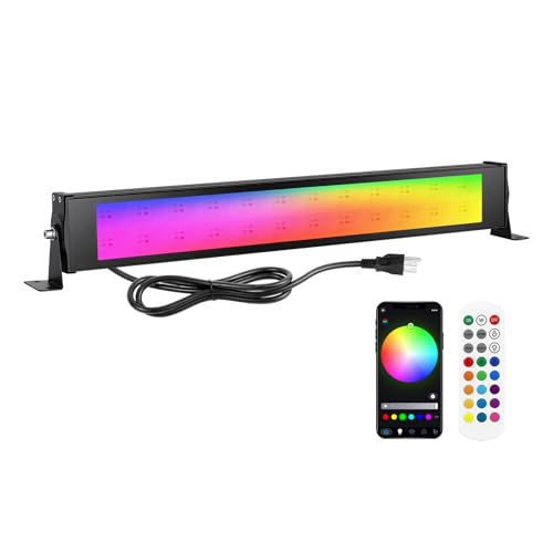 RIGIDON 1 Pack 28W LED Wall Washer Light, Dimmable Music Sync RGB Light Bar - size: 1 Pack 28W