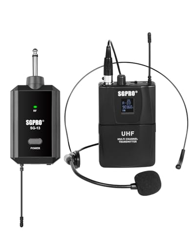 SGPRO SG-13B Wireless Head-Worn Microphone Set with Compact Receiver - color: SG-13B | Single Bodypack Set