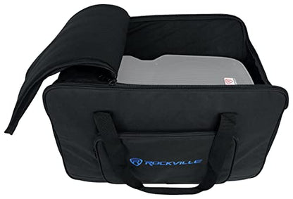 Rockville TB10 V2 Padded Speaker Bag for 10" DJ PA Speaker and Stand | Stand Holder Pocket, Interior Buckle Straps, Thick Foam Padding, Rain/Splash Resistant, Dual YKK Zippers, Dual Handles - style: 10 - Inches