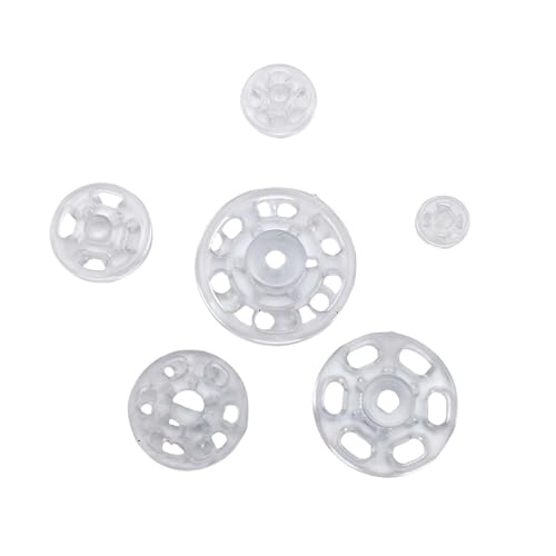 1 Box/15 Set Invisible Small Plastic Snap Buttons Sew-on Snap Buttons Press Button for Sewing Clothing (Transparent, 13mm) - color: Transparent, size: 13mm
