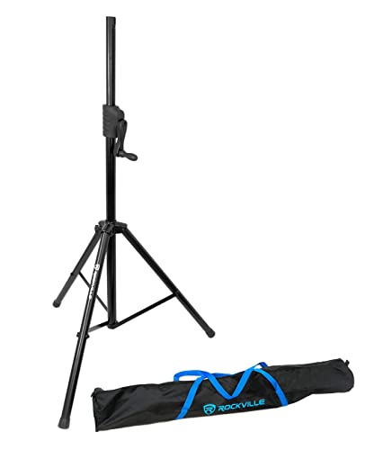 Rockville SPGN128 12" Passive 1200W DJ PA Speaker Pair with RVCS2 Stands | 1200W Peak / 300W RMS Each, 8 Ohm, Speakon Connections, Crank-Up Tripod Stands, 2 Carry Bags, Live Sound, 4-Items