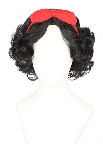 Topcosplay Kids Girls Wig with Bow Headband Short Black Wig Curly For Halloween Costume Cosplay - color: Black Short