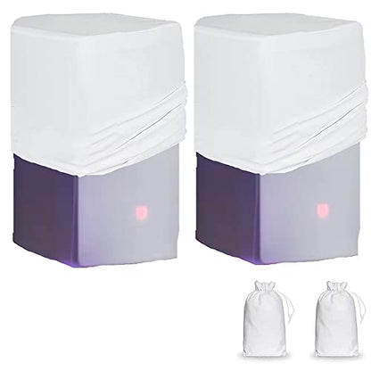 White 10"/12"/15" PA DJ Speaker Cover Scrim 2PCS Stretchy Speaker Cover for Wedding Church Club (RSC128W)
